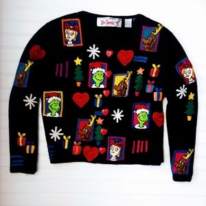 Vintage Michael Simon Dr. Seuss Cardigan Sweater 1999